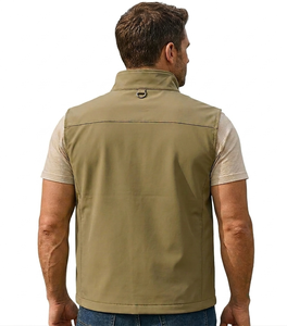 Gilet léger marron personnalisé pour homme, coupe-vent sans manches, vêtement d'extérieur décontracté à col montant pour l'automne – Fabricant - Product Image 6