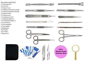 Kit chirurgical de dissection, ensemble d'instruments, biologie médicale, étudiants en médecine vétérinaire, pinces en acier inoxydable, personnalisation, Dentavex DC-S-9 - Product Image 5