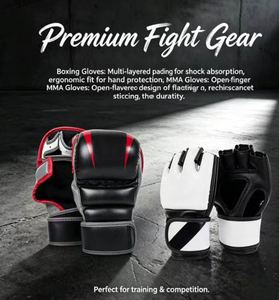 Guantes de Boxeo de Cuero Negro con Cordones en la Muñeca para Entrenamiento y Combate de Adultos - Product Image 6