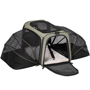 Sac de transport extensible pour animaux de compagnie (chats et chiens) avec maille respirante et tapis doux – Niche de voyage portable pour extérieur - Product Image 2