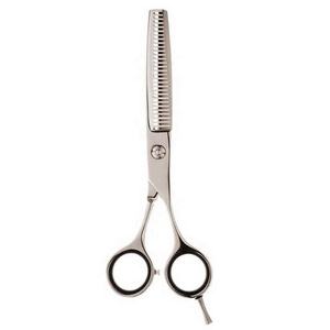 กรรไกรซอยผมมืออาชีพ สแตนเลสสตีล สำหรับคนถนัดขวา 30 ซี่ฟัน ด้ามจับขนาดกลาง ปลายทู่ กรรไกรตัดผมสำหรับช่างตัดผม - Product Image 2