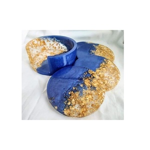 Posavasos de Resina Hechos a Mano, Posavasos Modernos Personalizados, Resistentes al Calor, Reutilizables, Redondos, para Decoración del Hogar y la Mesa - Product Image 1