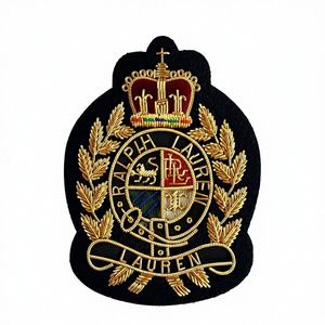 Insignia Vintage Heritage Blazer con bordado a mano de hilo de bullion, ecológica y sin níquel, para coser en prendas. - Product Image 3