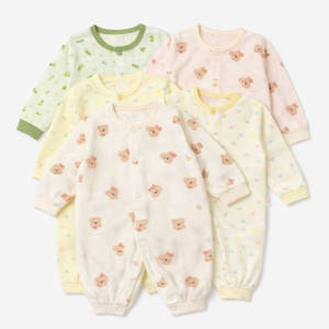 Tutina per Neonati JALBEBE in Cotone 100% Tessuto, Manica Lunga con Chiusura Frontale a Bottoni, Lavabile, per Tutte le Stagioni, Vendita all'Ingrosso - Product Image 1