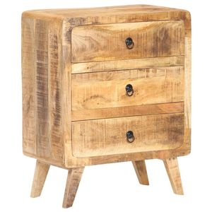 Credenza in Legno di Mango Naturale con Design Rustico e Finitura Grezza - Product Image 1