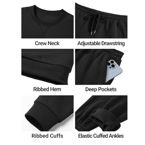 Conjunto de Chándal Vintage OEM con Hombros Caídos, Bordado de Logotipo Personalizado, Sudadera con Capucha y Pantalones Jogger de Felpa Francesa para Hombre, de Gran Gramaje - Product Image 2