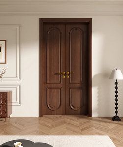 Puerta Lateral de Madera Sólida de Roble y Teca para Exteriores, de Alta Durabilidad, Aislamiento Acústico, Acabado Minimalista, para Villas - Product Image 4