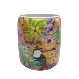 Ensemble de 3 pots de fleurs ronds en fer émaillé, design unique, petite taille, attrayants, pour la décoration intérieure et extérieure, parmi les plus vendus - Product Image 3