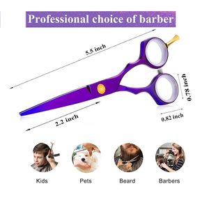 7 Pcs Salon Hair Cutting Scissors <b>Set</b> Home Hair Cutting Barber Thinning Shears Kit Shaving <b>Razor</b> And Clip And Comb <b>Set</b> - Product Image 5