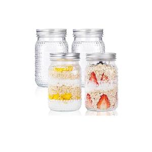 Ensemble de 2 pots en verre transparent avec couvercles et anneaux, utilisés pour la mise en conserve, la préparation de cornichons, les jus, les confitures, la gelée, taille quart (32 onces) - Product Image 5