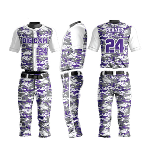 Ensemble d'uniformes de baseball en polyester de haute qualité - Tenue d'équipe respirante avec couleurs et tailles personnalisées, prix de gros bas - Product Image 1