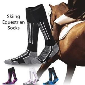 <b>Knee</b> <b>High</b> Running <b>Socks</b> Breathable Knitted Geometric Pattern Black Gray for Adults Summer Sports Wear - Product Image 3