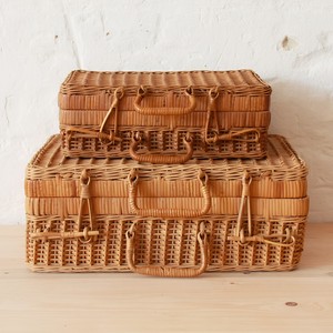 Organizador de viaje, conjunto de bolsas de viaje de ratán tejidas a mano, accesorios para viajes al aire libre, maleta de picnic - Product Image 2