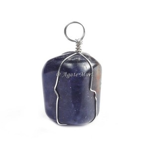 Colgante de amor de estilo clásico, Jaspe curativo Mahagony, piedra preciosa caída pulida, Ágata tallada, envoltura de alambre, piedra artesanal, joyería en línea - Product Image 2