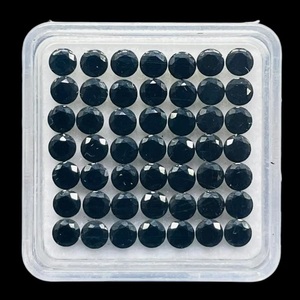 Spinelle noire naturelle 3 mm, taille diamant ronde, calibrée, pierre précieuse en vrac, prix de gros, lot de pierres précieuses en vrac pour la fabrication de bijoux - Product Image 3