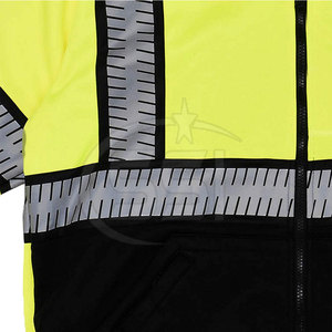 Sweat-shirt de sécurité haute visibilité avec bandes réfléchissantes, imperméable, logo personnalisé pour la sécurité nocturne et en extérieur - Product Image 5