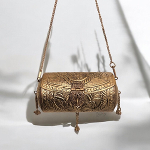 Handmade Brass Candy Pattern Polished Antique <b>Gold</b> <b>Clutch</b> Evening Party <b>Bag</b> for Women by HF CRAFTS - Product Image 1