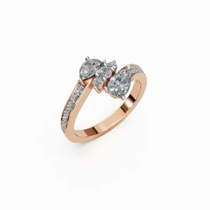 Anillo de Diamantes Cultivados en Laboratorio Stellar Fusion en Oro Rosa de 18K con 19 Diamantes, Joyería de Lujo para Mujer - Product Image 4