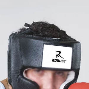 Protège-têtes de boxe en cuir, design simple, réglables, respirants, protecteurs, faciles à porter pour la boxe et les sports - Product Image 5