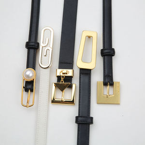 Cinturón de Cuero Personalizado con Doble Hebilla y Letras para Hombre y Mujer, Precio de Fábrica - Product Image 4