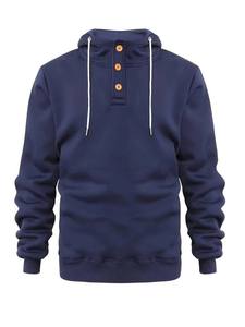 Sweat à capuche boutonné pour homme, vêtements décontractés doux, fabriqué aux États-Unis - Product Image 6