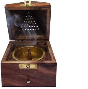 Oferta Especial: Quemador de Incienso de Madera Antiguo Tipo Torre de Pino, Pirámide de Madera para Oud y Bakhoor - Product Image 4