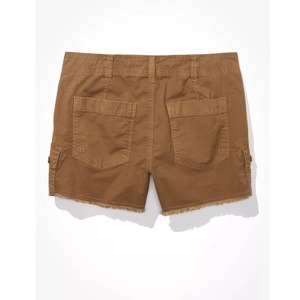Premium Quality <b>Women's</b> Brown Denim <b>Shorts</b> Breathable Eco-Friendly Pakistan Design Button Pockets Casual High-Waist Colored Wash - Product Image 4