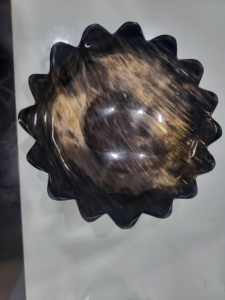 Japanese Handcrafted Water Buffalo Horn <b>Bowl</b> Unique Decorative Centerpiece for Food <b>Serving</b> Sustainable Horn <b>Bowl</b> - Product Image 2