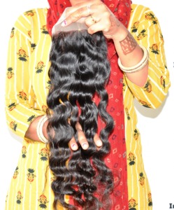 Closure 5*5 <b>Body</b> <b>Wave</b> Indian women hair Cuticle Aligned Weaving manufactures human hair Natural color hair none processed hair - Product Image 3