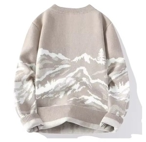 Pull pour homme confortable à manches longues, tricot classique, vêtement essentiel pour l'automne, mélange de coton respirant, usine de vêtements OEM - Product Image 2