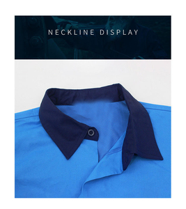 เสื้อเชิ้ตทำงานสะท้อนแสงสีน้ำเงินกรมท่าสำหรับผู้ชาย ลายเส้นสีขาว แขนยาว ชุดยูนิฟอร์มนิรภัยแบบมองเห็นได้ชัดเจน ผลิตจากผ้าฝ้าย - Product Image 6