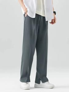 Pantalon droit formel à la mode européen-américain pour hommes, marque de haute qualité, coupe ample, pantalon Bellini, couleur kaki, chino extensible - Product Image 4