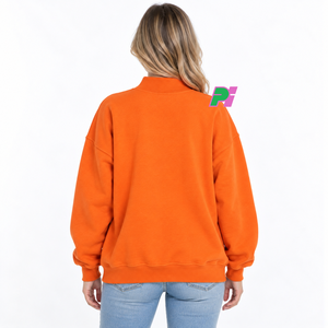 Sudadera de cuello alto para mujer Pook International, con parche bordado de la bandera del estado de Arizona, estilo casual y holgado. - Product Image 4