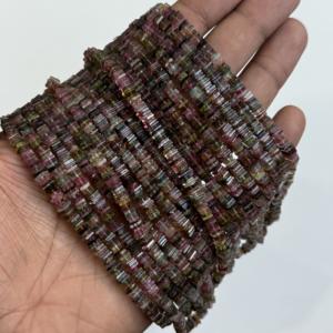 Cuentas de turmalina natural AAA, facetadas, en forma de disco, tipo rondelle, para la fabricación de joyería, cuentas sueltas al por mayor. - Product Image 4