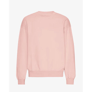 Sweat-shirt à col rond surdimensionné pour homme, bleu clair uni, en coton French Terry, coupe décontractée, style automne - Product Image 5