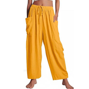 Women Formal Casual <b>Summer</b> <b>Pants</b> Breathable Casual Trousers Fashionable Women <b>Summer</b> Trousers Elastic Waist Wide Leg <b>Pants</b> - Product Image 1