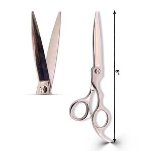 Ciseaux de coiffure professionnels en acier inoxydable 440C, lame tranchante, manche moyen, pour droitiers, ciseaux de coupe de cheveux réutilisables - Product Image 2