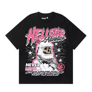 Camiseta de Hombre Moderna Hecha a Medida, Estilo Vintage, con Estampado Gráfico 1.1 Rep Print Hell Star, 100% Algodón, Talla Grande, Premium - Product Image 3
