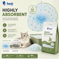 Litière pour chat en gel de silice à granulométrie irrégulière, faible teneur en poussière, bonne désodorisation, approvisionnement direct usine
