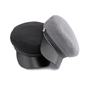 Gorra Fiddler de Cuero Genuino con Ribete, Gorra de Marinero Griega Vintage Premium, Gorra Fiddler de Tweed con Patrón a Cuadros, Estilo Retro Baker Boy Plano - Product Image 2
