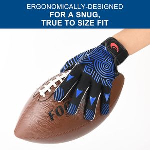 Proveedor de Guantes de Fútbol Americano Personalizados al por Mayor, Guantes de Receptor con Logotipo Impreso, Guantes de Entrenamiento Deportivo, Minifalda de Cuero para Mujer - Product Image 4