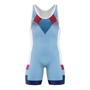 New Design Custom Logo Sublimation Printed 220g Sportswear <b>Weightlifting</b> Adult Quick Dry Breathable Spandex/Polyester Wrestling - Product Image 1