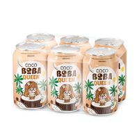 NAWON Vietnam Fabricant de boissons gazeuses OEM/ODM Lait de coco végétalien 100% avec sucre brun 330ml Vente en gros