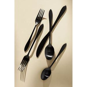 Ensemble de couverts de luxe de haute qualité Design unique en acier inoxydable en laiton couverts modernes pour la maison Restaurant mariage cuillère à café - Product Image 3