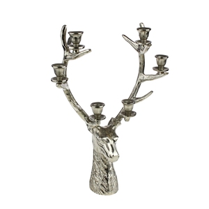 Lanterne en verre moderne pour bougie chauffe-plat, décoration de Noël pour salon, avec motif renne, pots et lanternes pour bougies chauffe-plat - Product Image 4