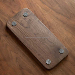 Plateau de service artisanal en bois d'acacia naturel de qualité supérieure, personnalisable, compatible lave-vaisselle et micro-ondes, finition thermolaquée, moderne - Product Image 4