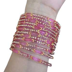 Bracelets élégants pour femmes, bracelets en verre colorés en forme de goutte de pluie, bijoux ethniques indiens pour mariage, collection en gros en ligne - Product Image 4