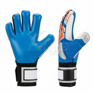Gants de football d'extérieur personnalisés légers avec logo d'équipe personnalisé, paume en latex antidérapante, dos flexible, sangle réglable - Product Image 3