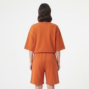 Conjunto de Camiseta y Pantalones Cortos de Verano para Mujer, de Algodón, Deportivo, Holgado, de 2 Piezas - Product Image 2