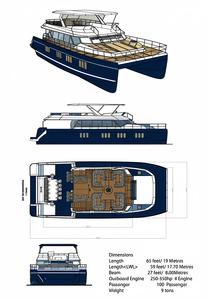 Yate de Recreo Personalizado UBI 18100 de 11.8M, 100 PAX, Motor Intraborda de 350HP, Casco de Aluminio HD-1180B - Product Image 6